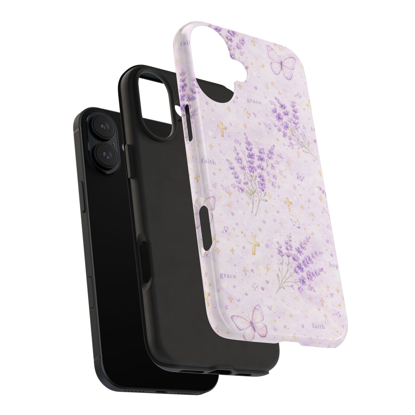 Faith Grace Blessed Phone Case | Christian Floral iPhone Case
