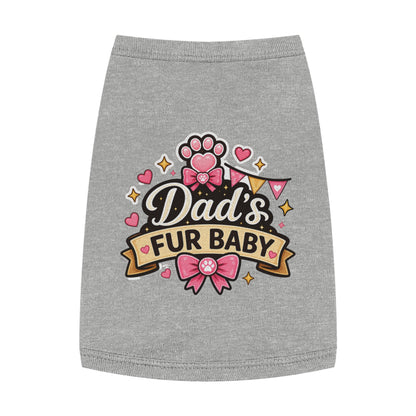 Dad's Fur Baby Pet Tank Top — Cute Paw Print Dog Shirt for Father's Day