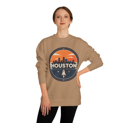 Houston Rocket Patch Sweatshirt — Retro Space City Crewneck