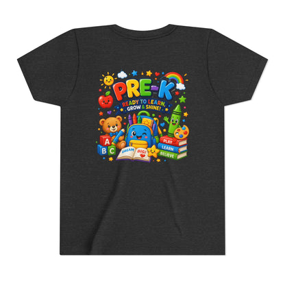Pre-K Ready To Learn Kids T-Shirt — Colorful Preschool Back-to-School Tee