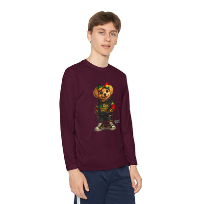 Youth Long Sleeve Tee — Rasta Bear 'Black History' Graphic