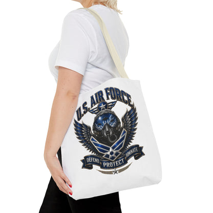 U.S. Air Force Emblem Tote Bag — Military Wings & Skull Design