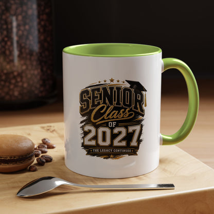 Senior Class of 2027 Accent Coffee Mug — Graduation Gift