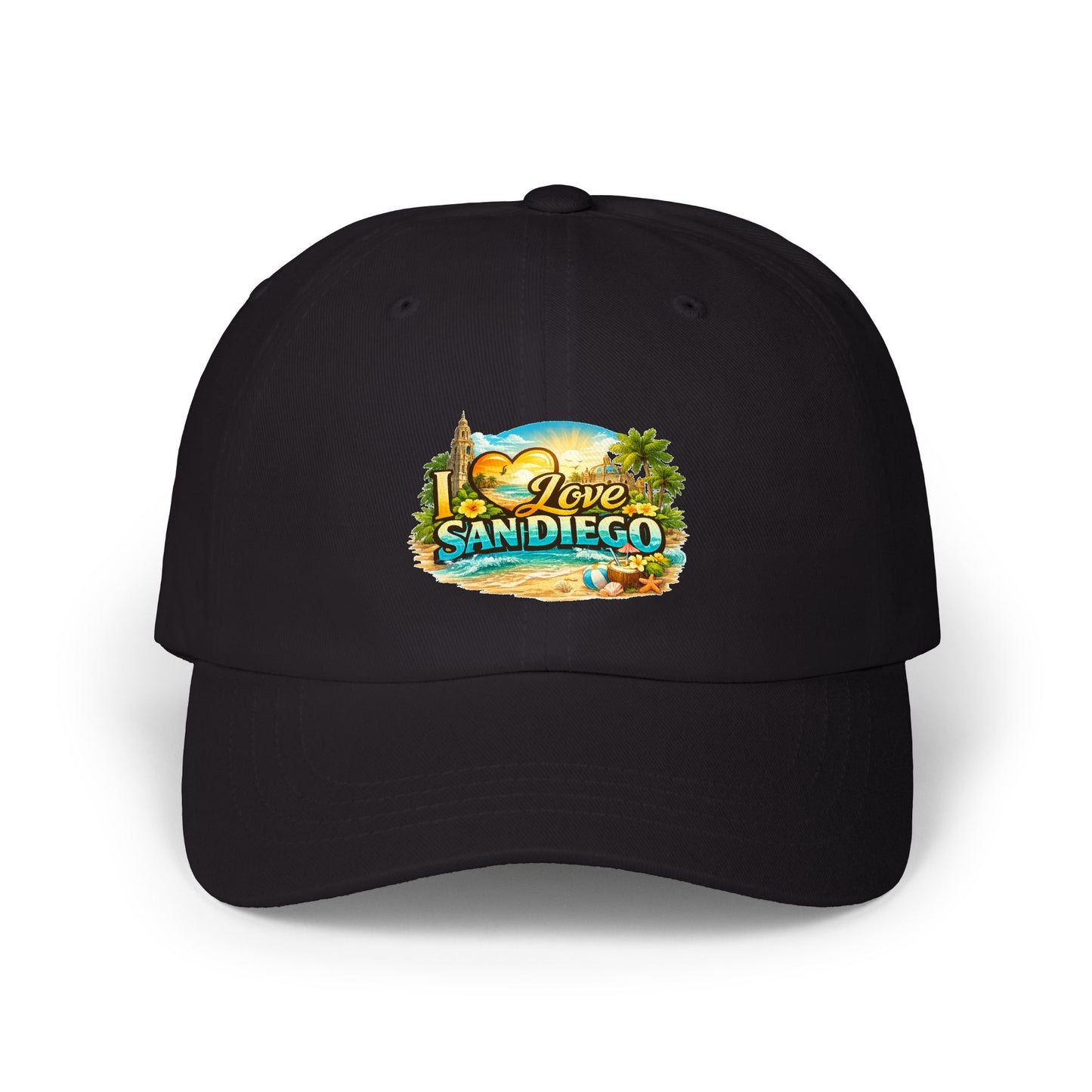 I Love San Diego Dad Cap — Vintage Beach Souvenir Hat