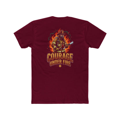 Firefighter T-Shirt — "Courage Under Fire" Graphic Tee