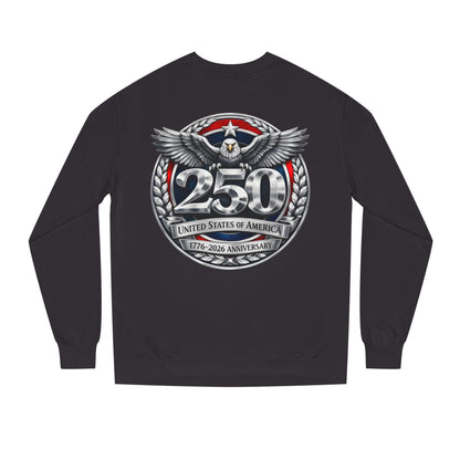 250th USA Anniversary Sweatshirt — Eagle Emblem 1776–2026 Commemorative Crewneck