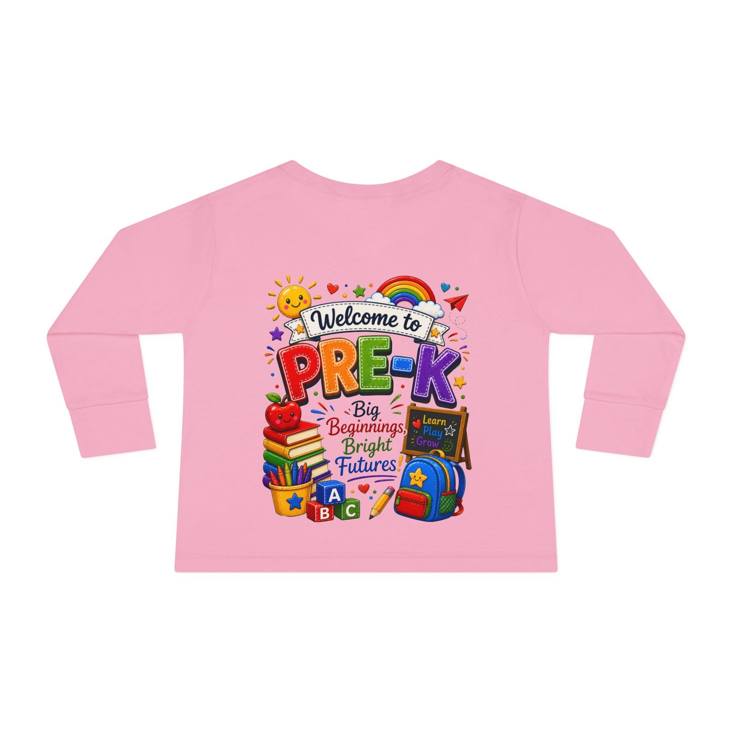 Welcome to Pre-K Toddler Long Sleeve Tee — Cute Back-to-School Preschool Shirt