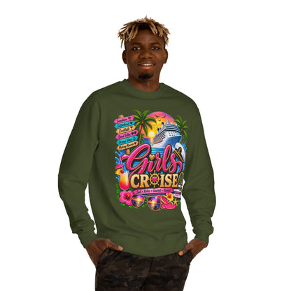 Girls Cruise Sweatshirt — Tropical Bachelorette/Group Vacation Crewneck