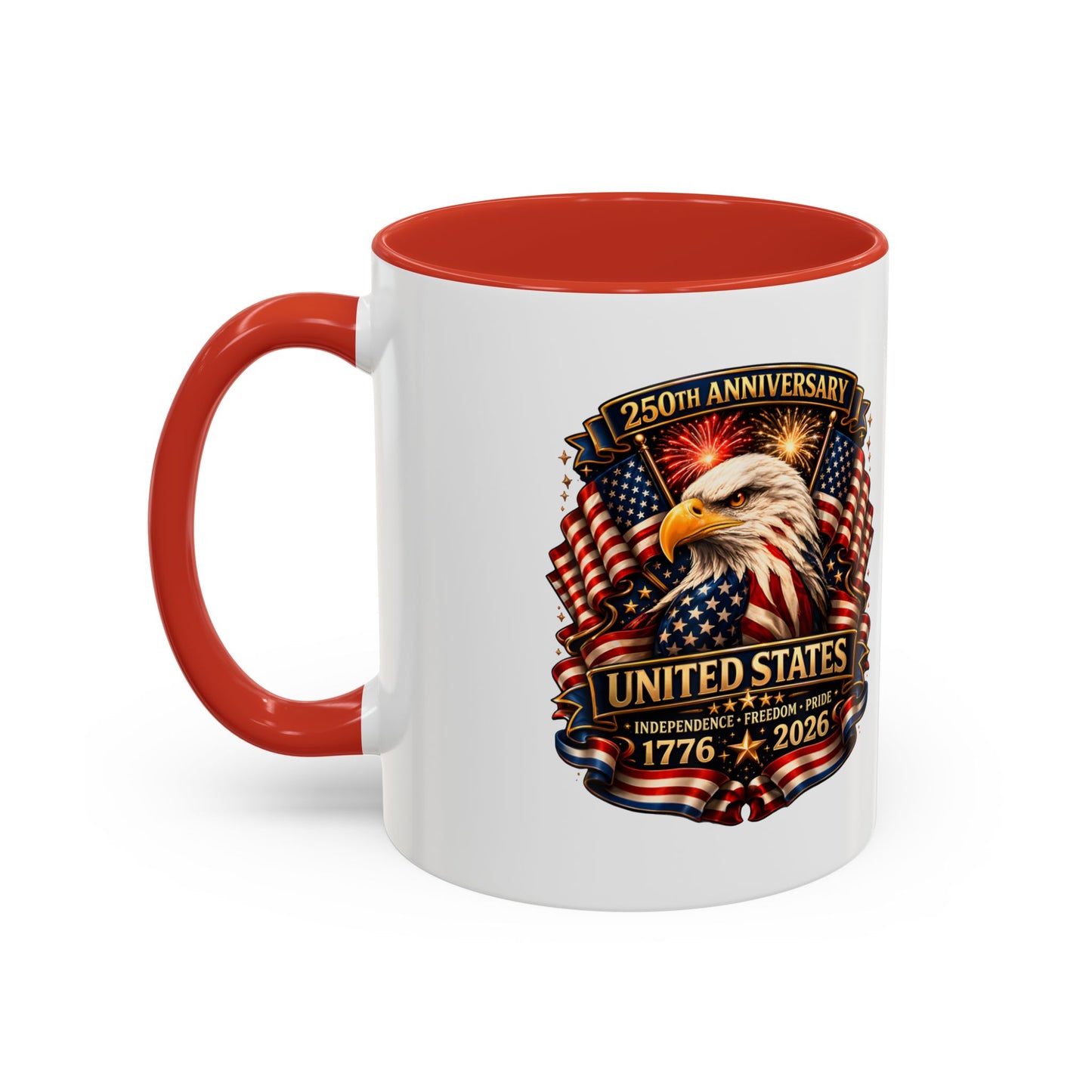 Patriotic Eagle Coffee Mug - United States 250th Anniversary 1776-2026