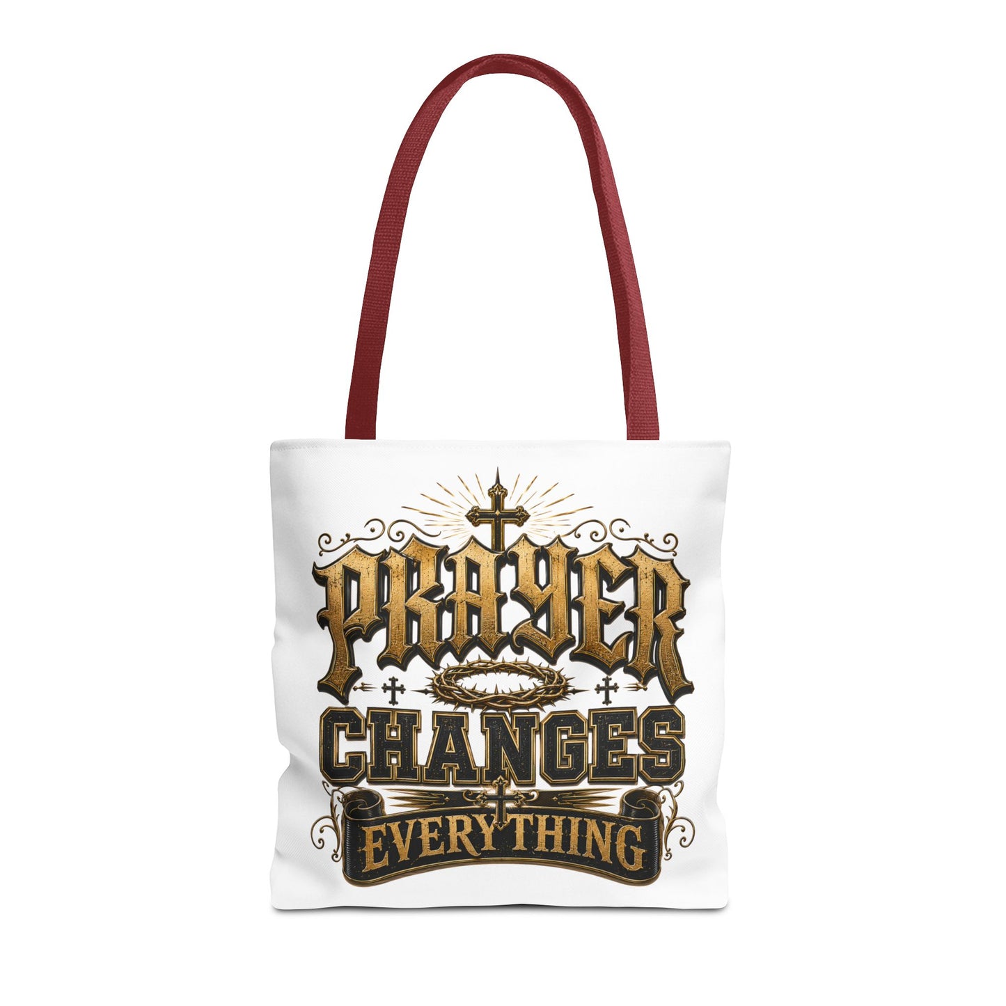 Prayer Changes Everything Tote Bag - Inspirational Christian Canvas Tote