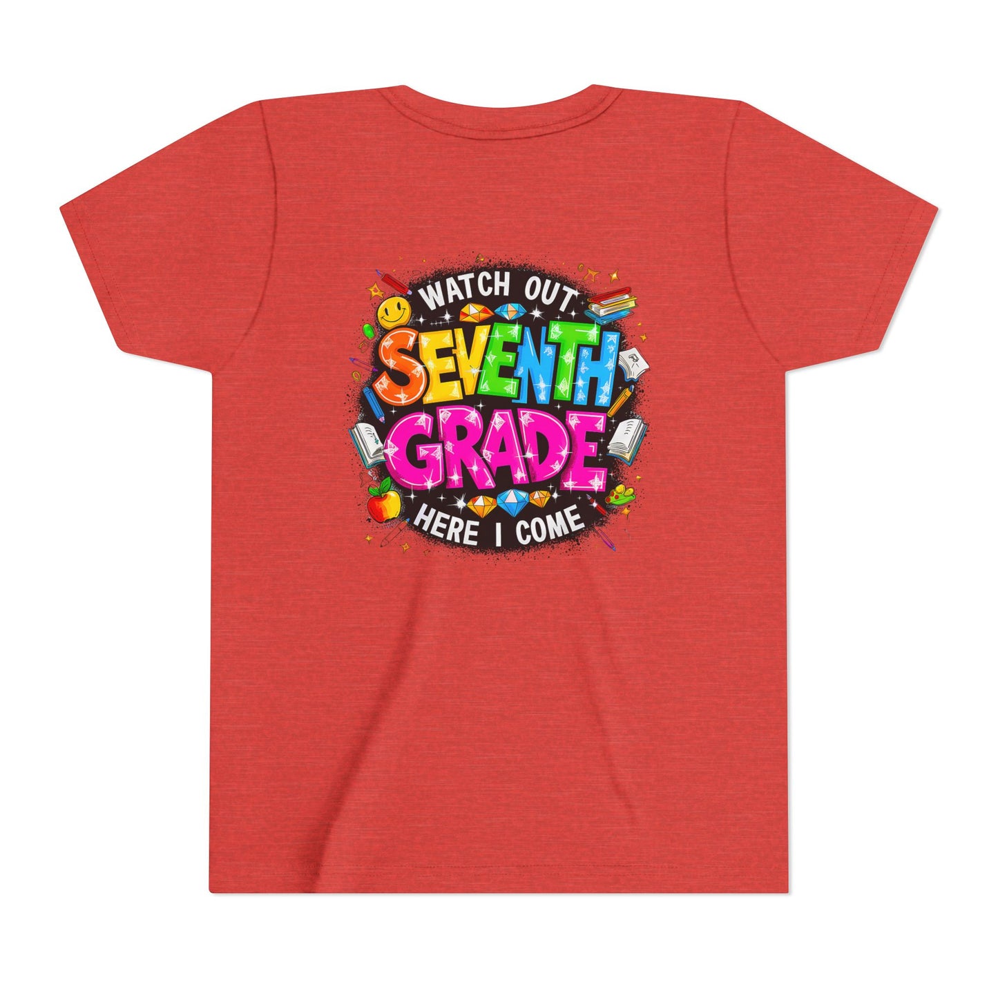 Seventh Grade Kids T‑Shirt — "Watch Out Seventh Grade Here I Come" Back‑to‑School Tee
