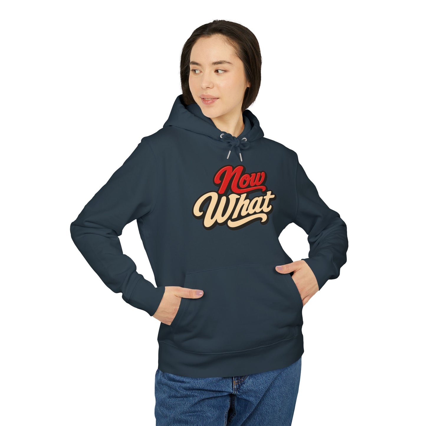 Now What Hoodie — Retro Script Graphic Pullover