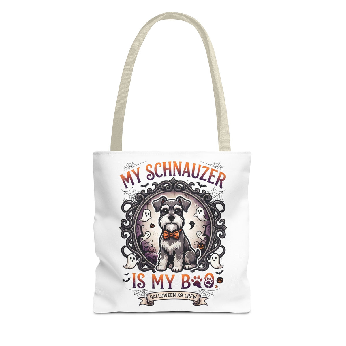 Halloween Schnauzer Tote Bag - "My Schnauzer Is My Boo" Cute Dog Halloween Gift