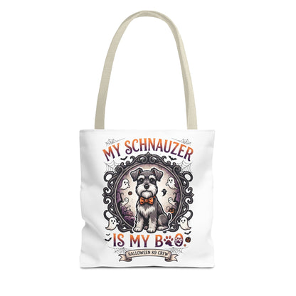 Halloween Schnauzer Tote Bag - "My Schnauzer Is My Boo" Cute Dog Halloween Gift