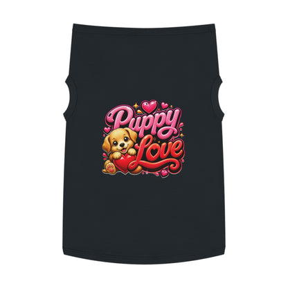Puppy Love Pet Tank Top — Cute Puppy Heart Graphic Dog Shirt
