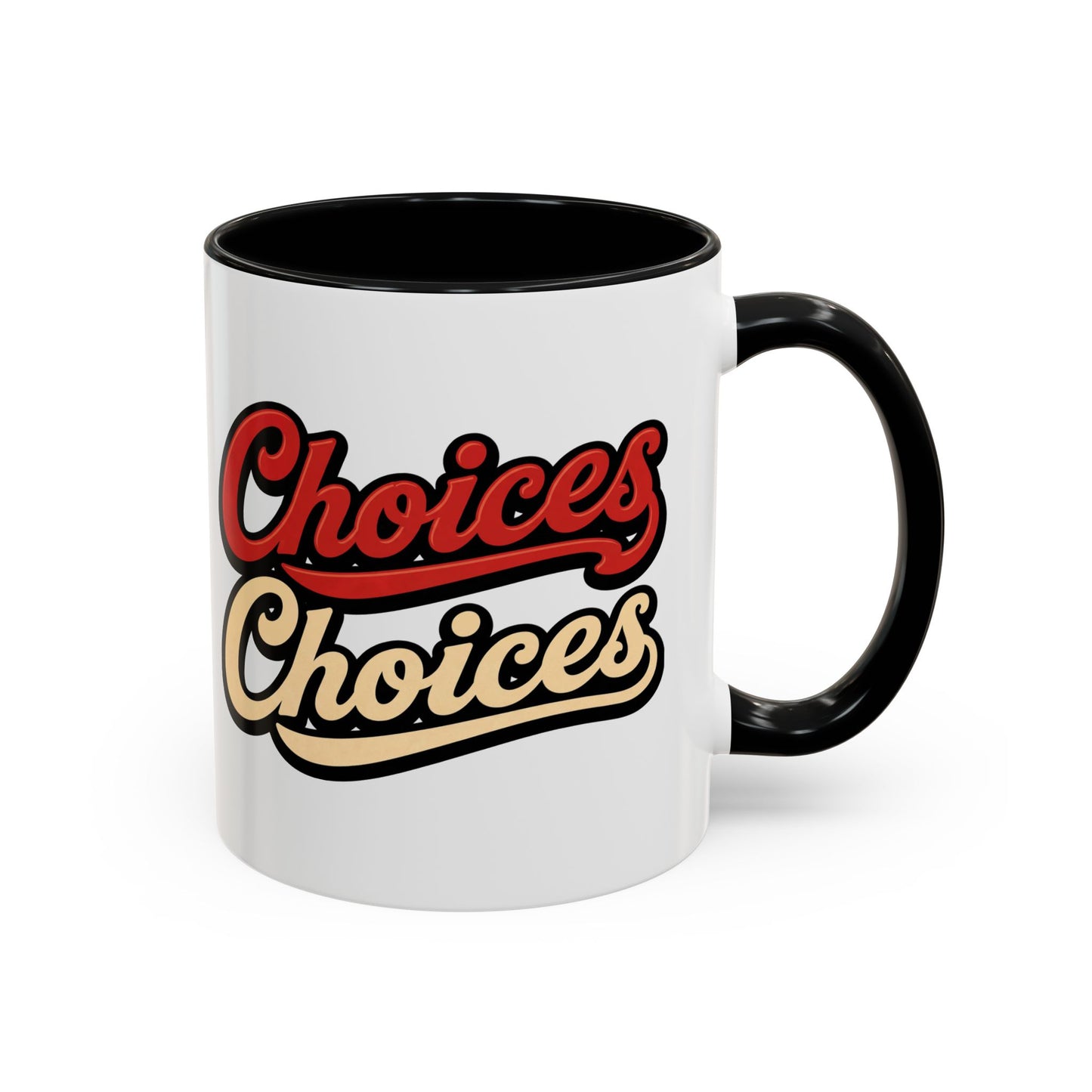 Choices Retro Accent Coffee Mug — Vintage Script 11/15oz