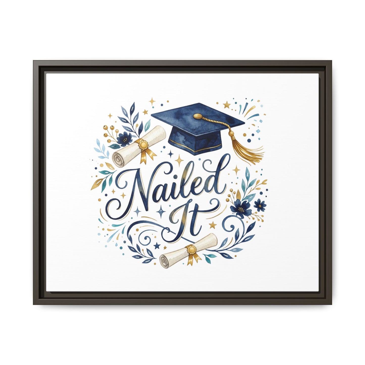 Nailed It Graduation Matte Canvas Print (Framed)