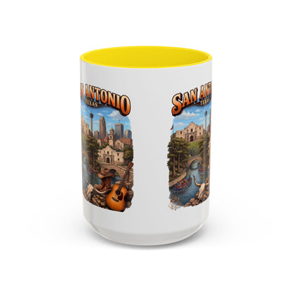 San Antonio Souvenir Coffee Mug – Texas Riverwalk Scenic Accent Mug (11/15oz)