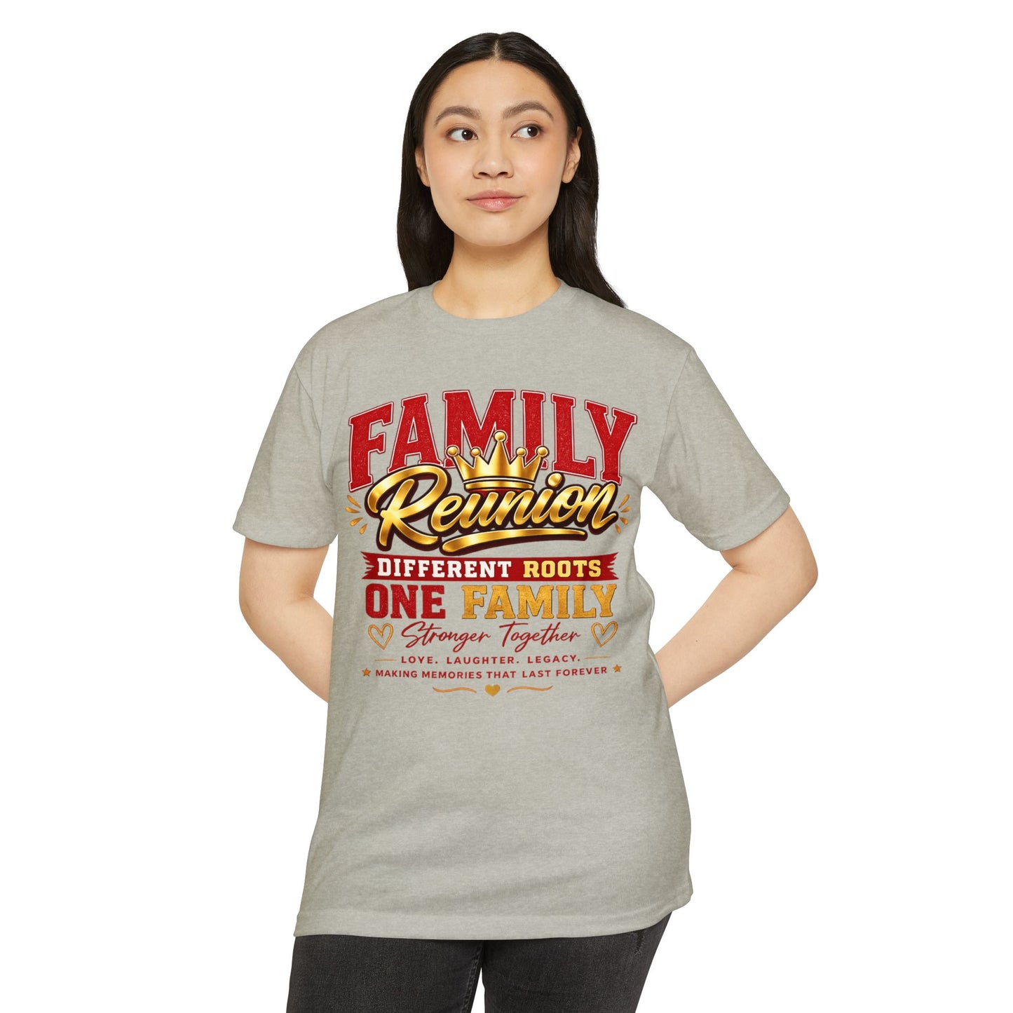 Family Reunion T-Shirt — "Different Roots, One Family" Matching Tee