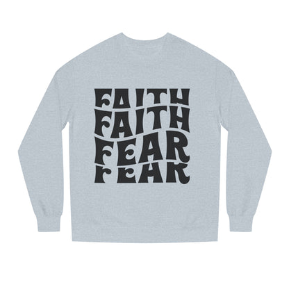 Faith Over Fear Crewneck Sweatshirt — Retro Graphic Faith Tee