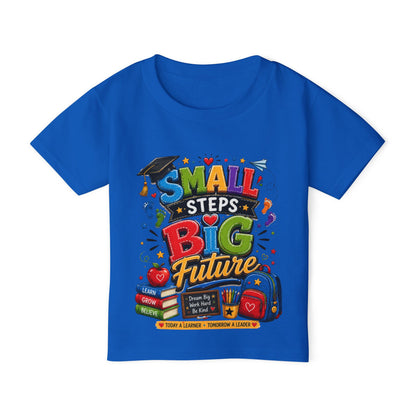 Toddler T-Shirt "Small Steps Big Future" Back-to-School Shirt