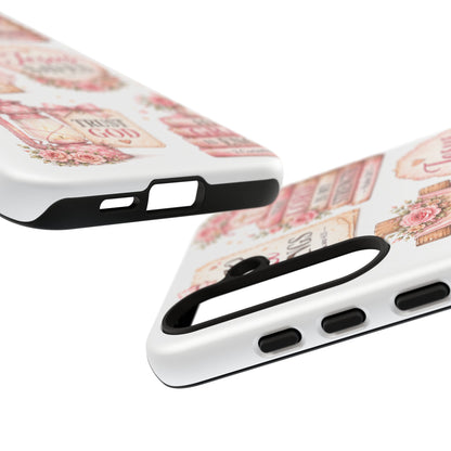 Christian Phone Case — Jesus Saves Floral Tough Case with 'God Is Within Her' & 'Trust God' Design