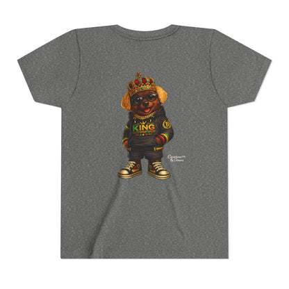 Youth Tee — 'Lil King' Crowned Bear Graphic Shirt