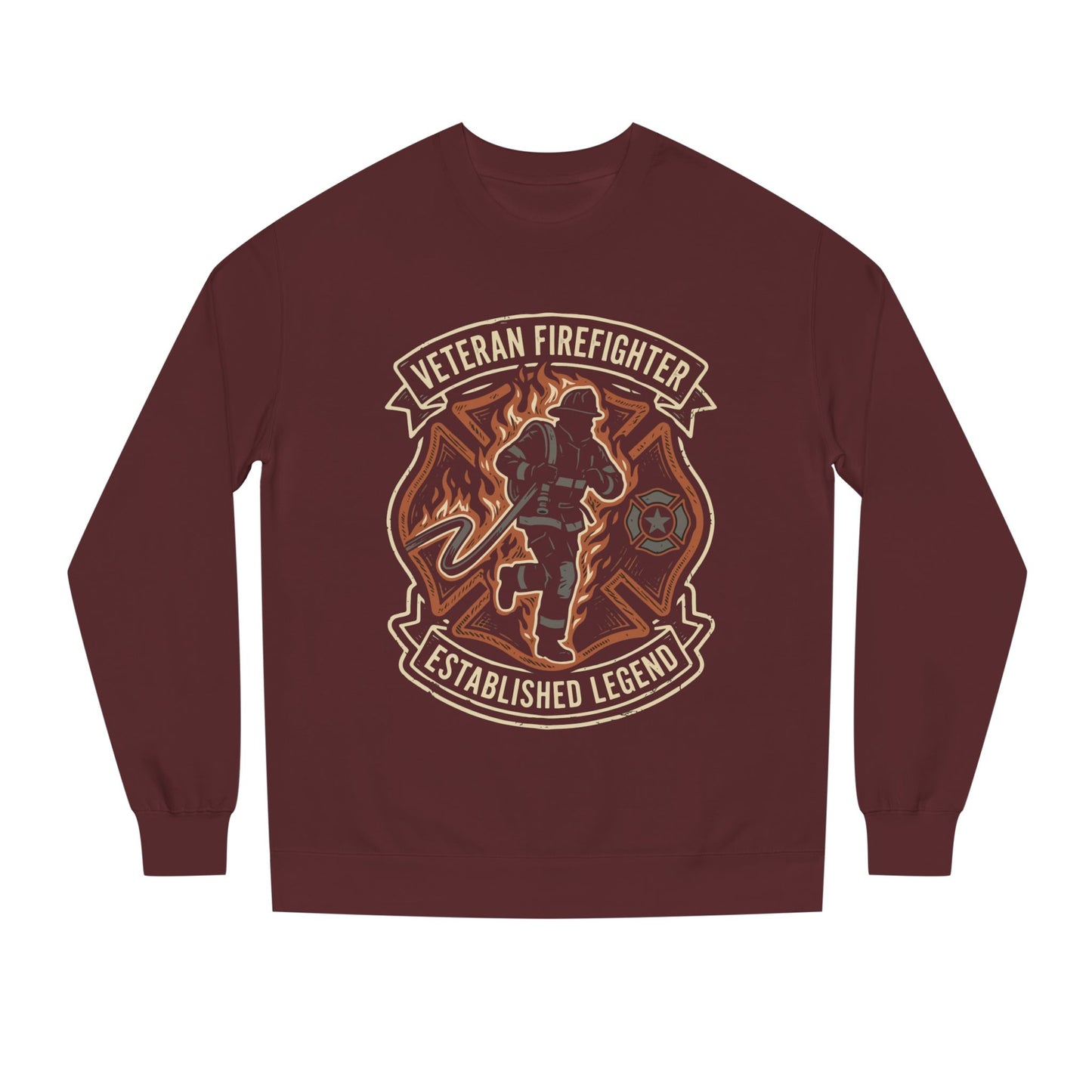 Veteran Firefighter Crewneck Sweatshirt - "Established Legend" Tribute