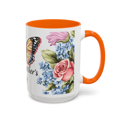 Mother's Day Butterfly Floral Accent Coffee Mug – "Happy Mother's Day"