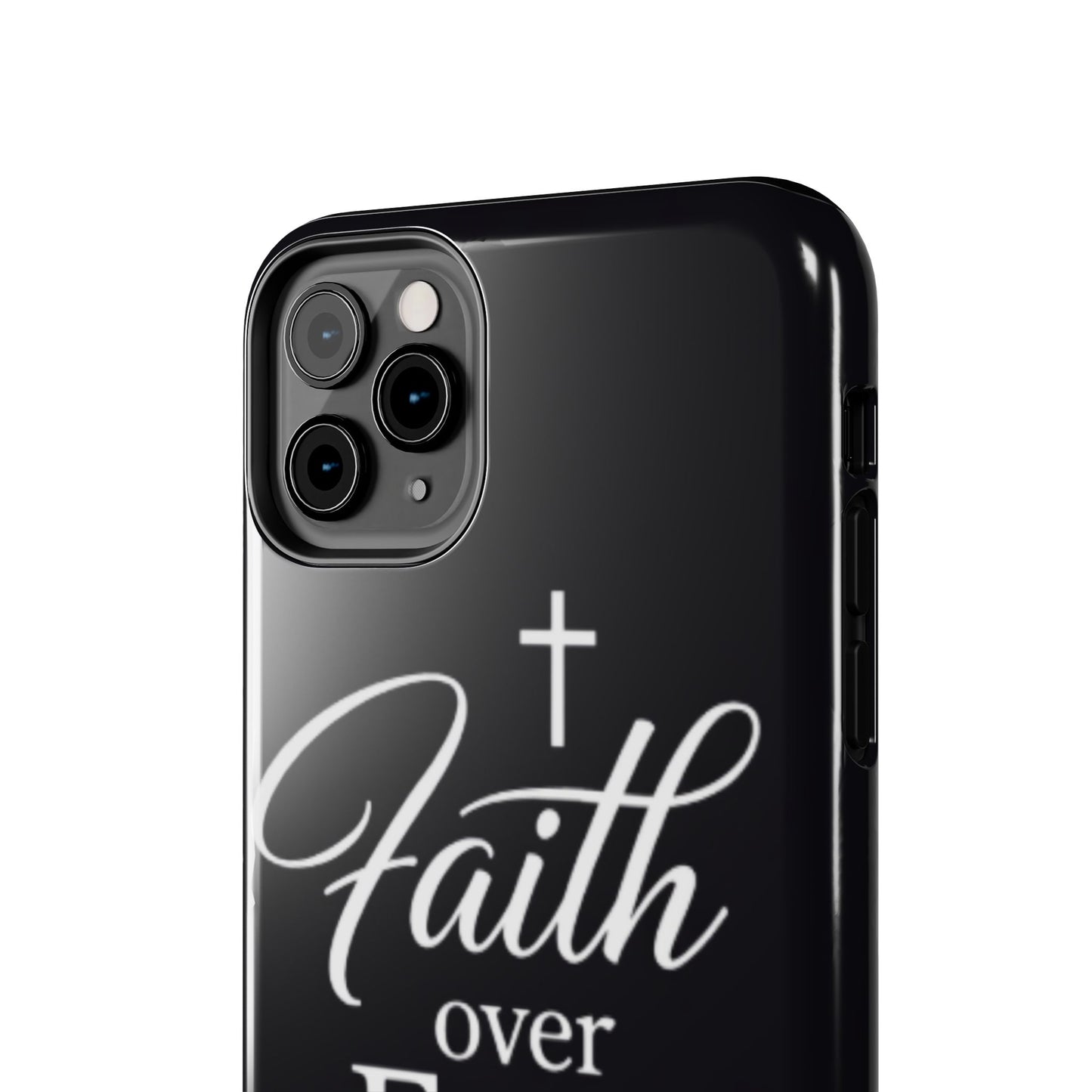 Faith Over Fear Tough Phone Case — Inspirational Christian Cross Phone Cover