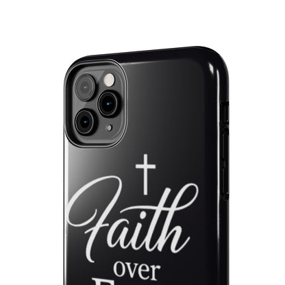 Faith Over Fear Tough Phone Case — Inspirational Christian Cross Phone Cover