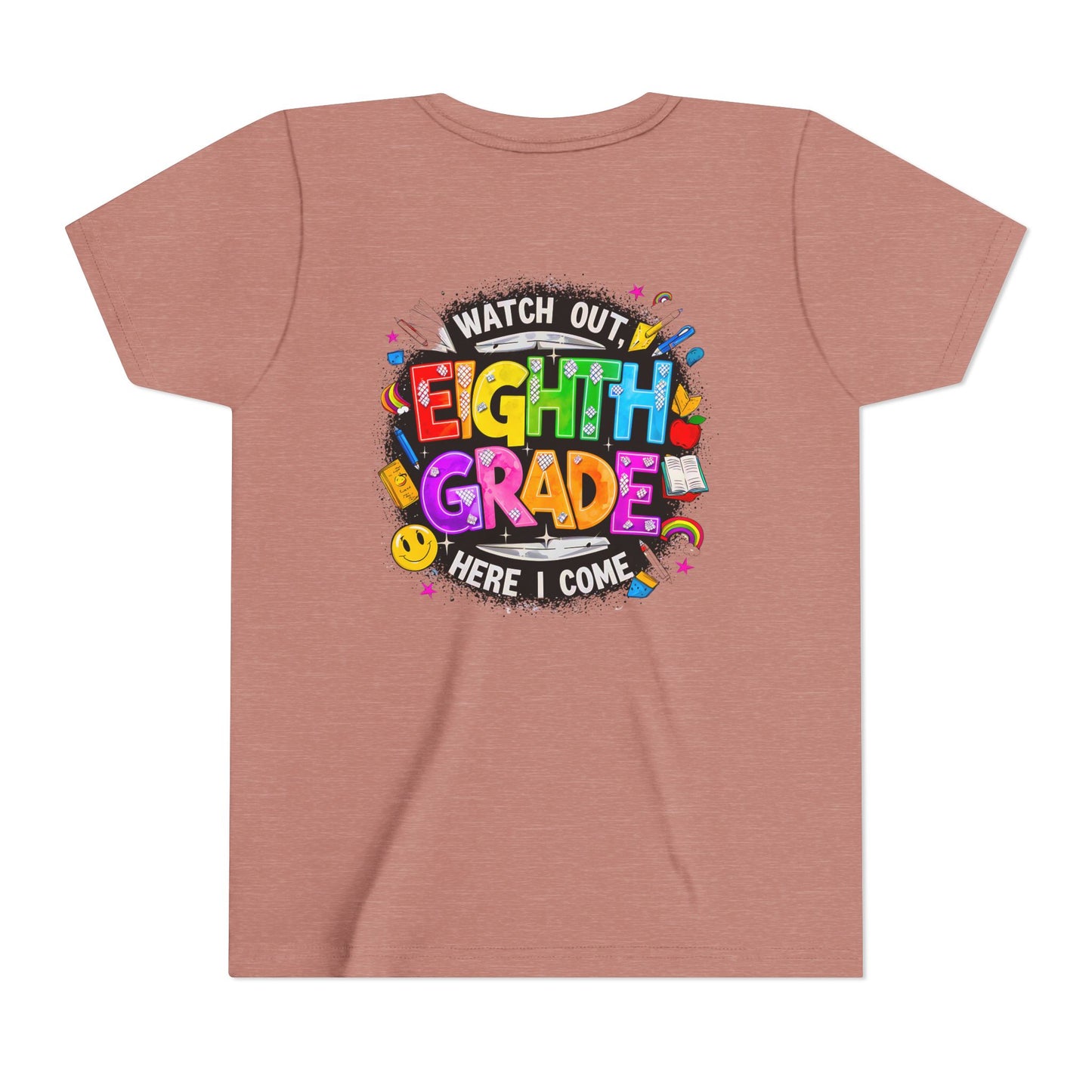 Eighth Grade Kids T‑Shirt — "Watch Out, Eighth Grade Here I Come" Back-to-School Tee