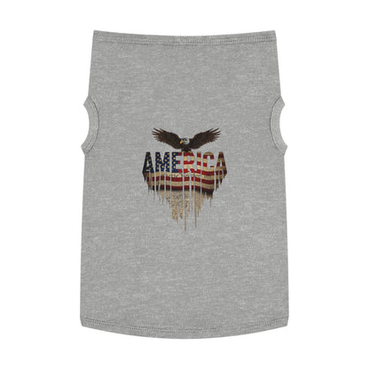Patriotic Pet Tank Top – American Flag & Bald Eagle Dog Shirt
