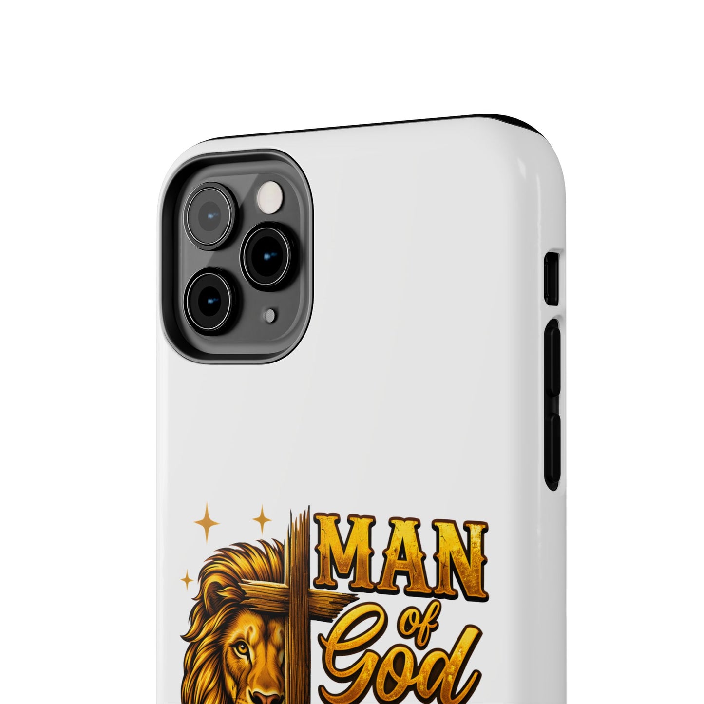 Man of God Lion Phone Case — ‘Man of God’ Christian Protector Dad Gift
