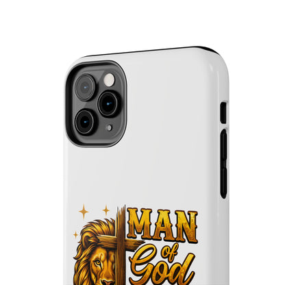Man of God Lion Phone Case — ‘Man of God’ Christian Protector Dad Gift