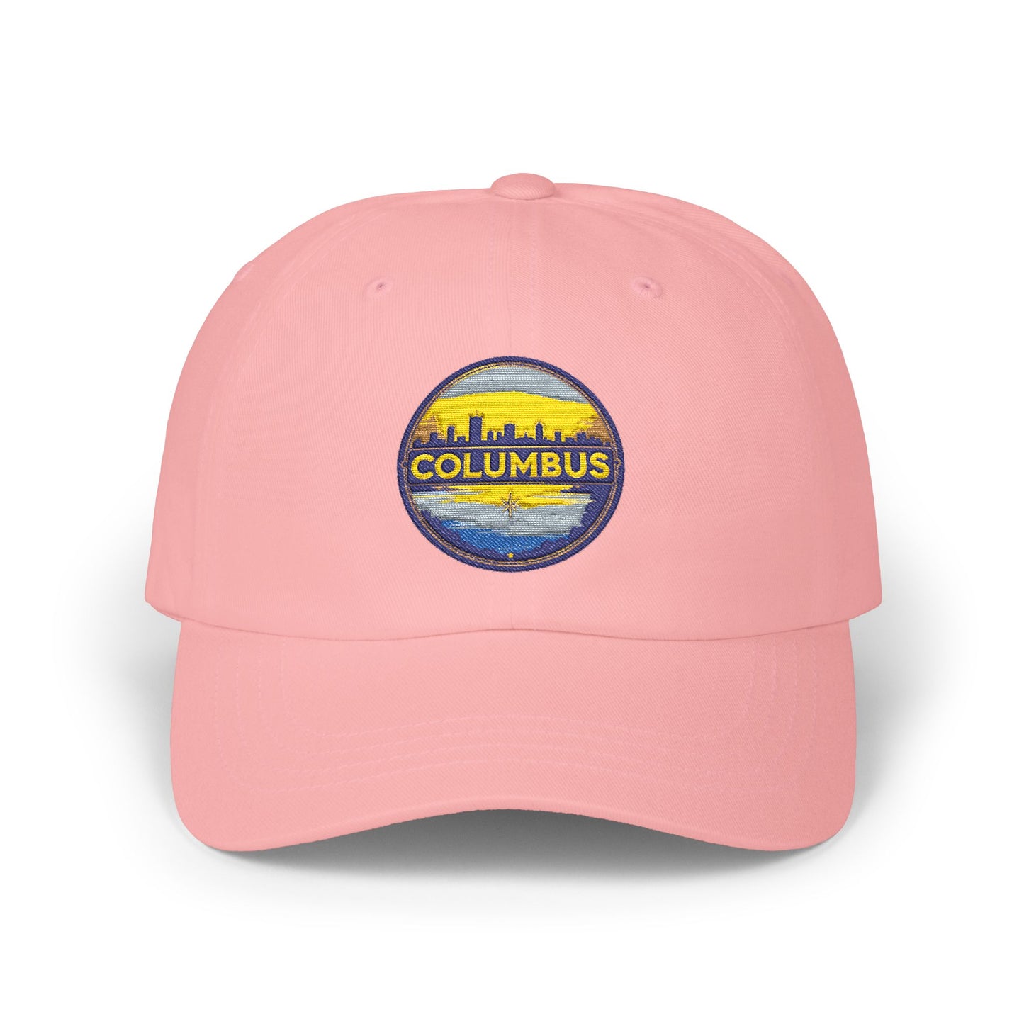 Columbus Skyline Dad Cap - Embroidered Vintage Sunset Patch