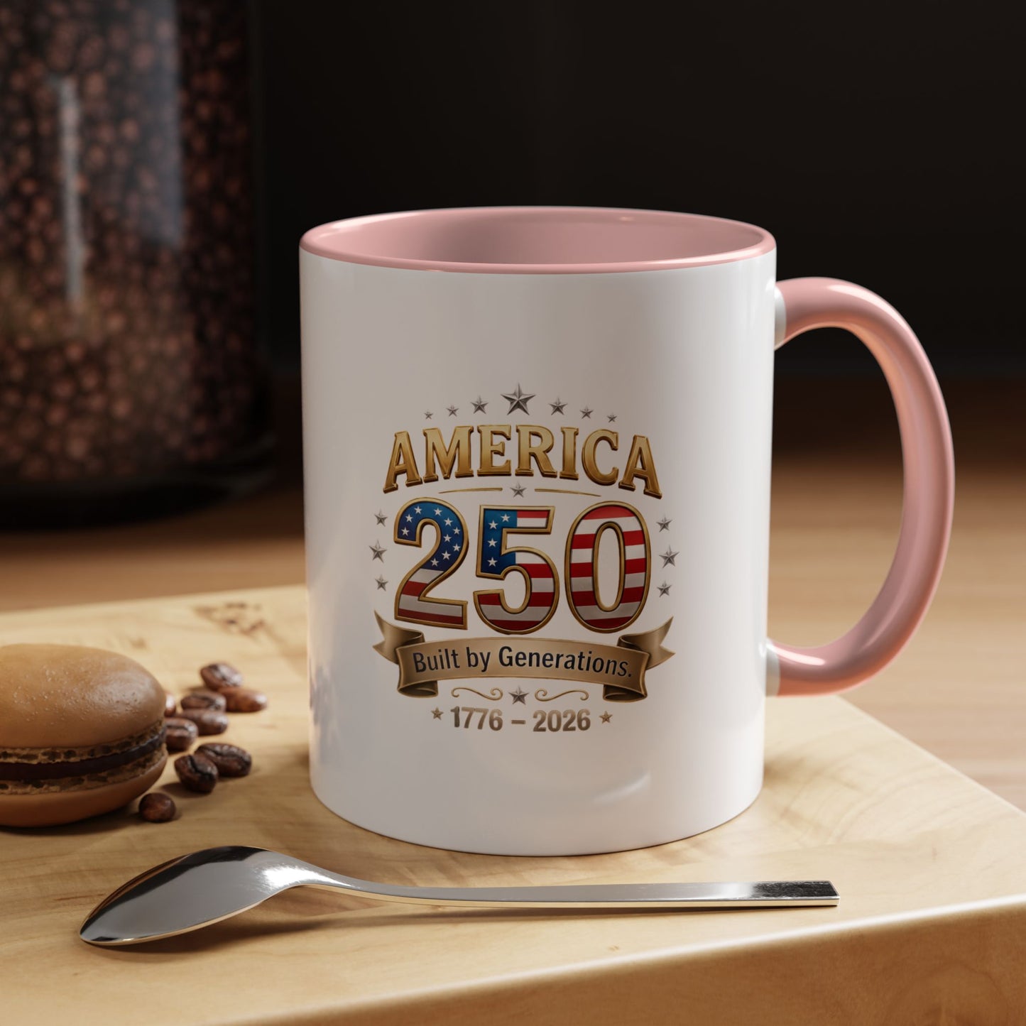 America 250 Coffee Mug — Patriotic 1776–2026 Anniversary Accent Mug