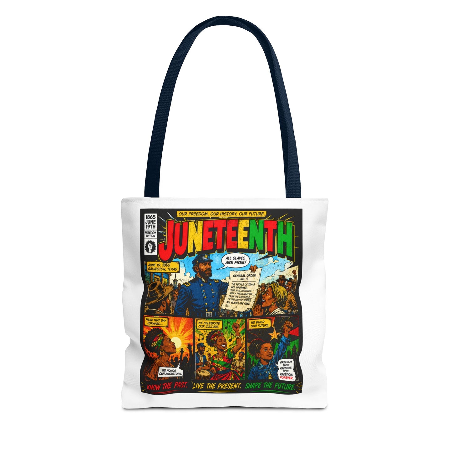 Juneteenth Comic Tote Bag — Vintage Panels Celebration Tote