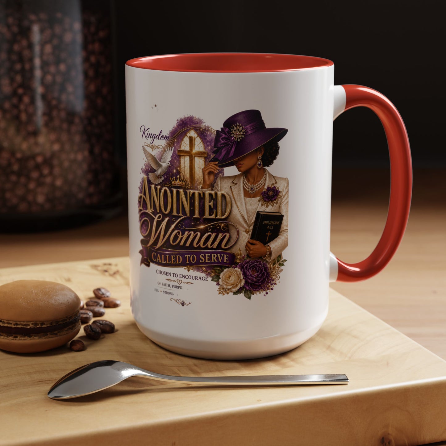 Anointed Woman Coffee Mug — Faithful, Called to Serve Accent Mug (11/15oz)