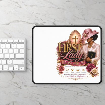 First Lady Inspirational Gaming Mouse Pad — "Leading With Love" Christian Desk Mat