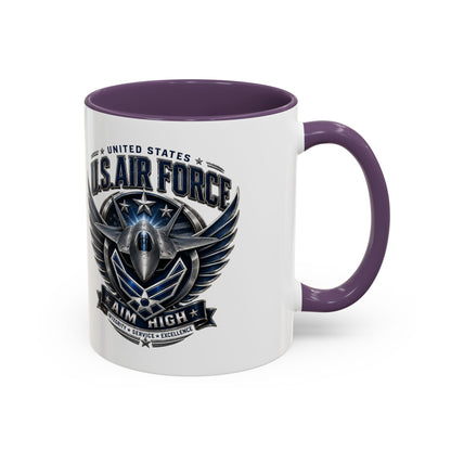 U.S. Air Force Aim High Accent Coffee Mug (11/15oz)