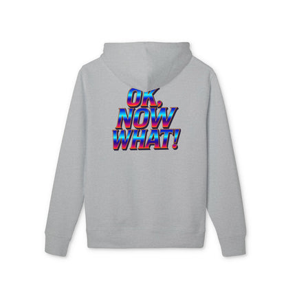 OK. Now What! Hoodie — Retro 3D Text Graphic Pullover