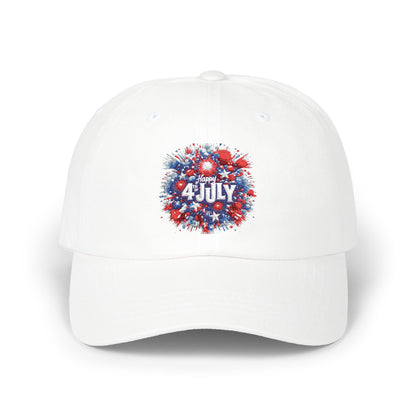 Dad Cap — '4th of July' Red, White & Blue Firework Floral Patch