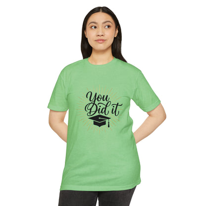 You Did It Graduation T-Shirt — Congrats Grad Tee with Cap Graphic