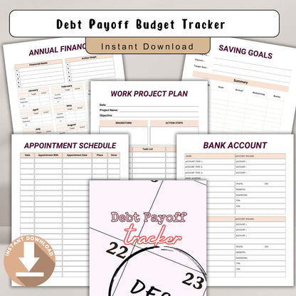 Debt Payoff Tracker Printable | Budget Debt Planner | Debt Snowball Tracker | Financial Tracker | Debt Free Planner PDF