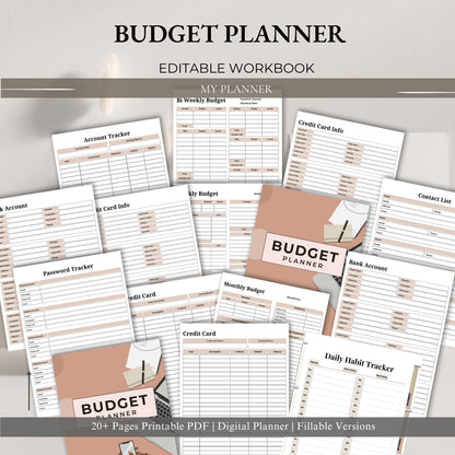 Budget Planner Printable | Monthly Budget Tracker | Personal Finance Planner | Expense Tracker PDF | Money Management Planner
