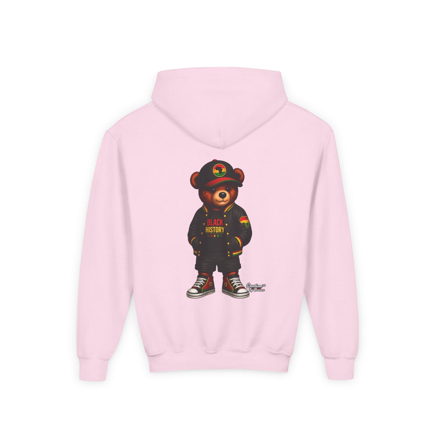 Youth Bear Hoodie — 'Follow Your History' Streetwear Kids Sweatshirt