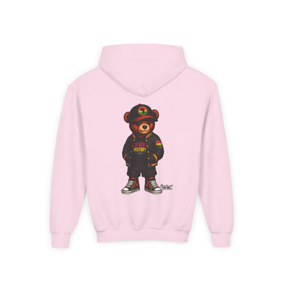 Youth Bear Hoodie — 'Follow Your History' Streetwear Kids Sweatshirt