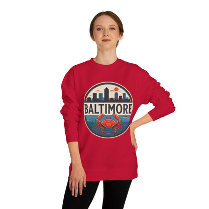Baltimore Skyline Crab Sweatshirt – Retro City Crewneck