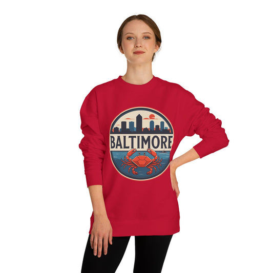 Baltimore Skyline Crab Sweatshirt – Retro City Crewneck